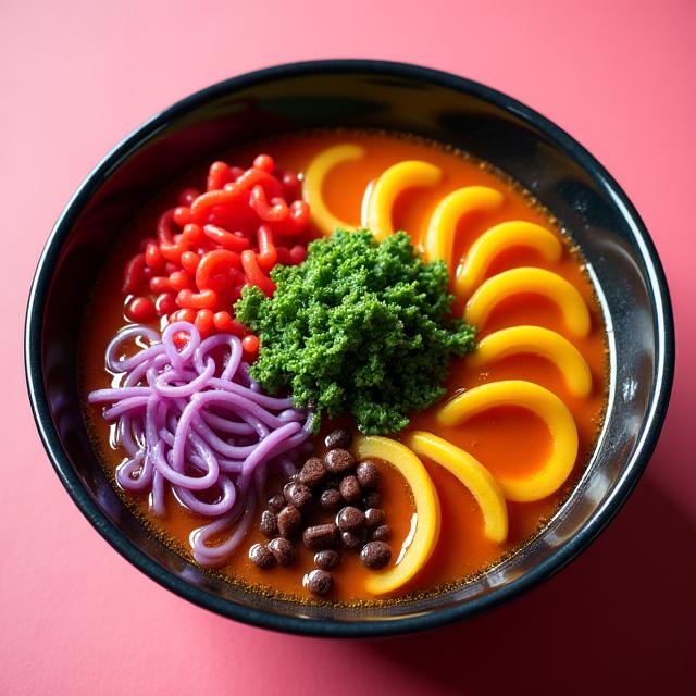 Ramen colorido viral en Instagram